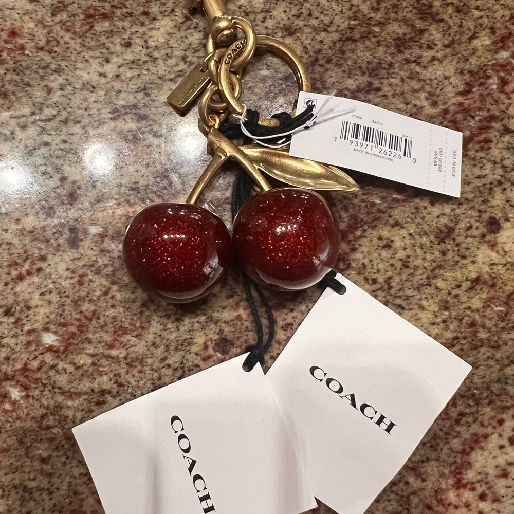 Coach Cherry Keychain